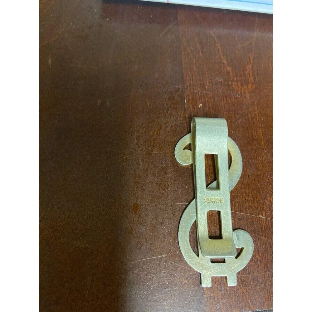 Dollar Sign $ Vintage Swank Money Clip Gold Tone